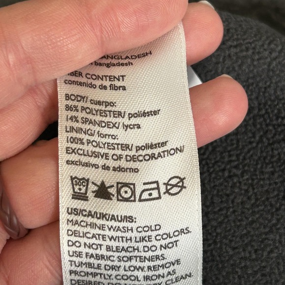 Eddie Bauer Jogger Pants Womens 12 Blue Fleece Lined Hiking Zip Pockets Warm - Picture 7 of 14